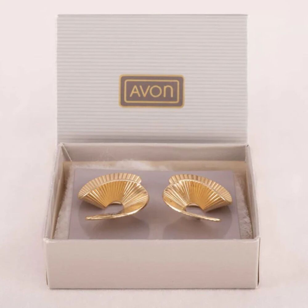 vintage Avon  gold-tone twisted ribbon 1986